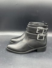NEW Dune Pabblo Ankle Black Leather Boots Ladies UK 3 EUR 36
