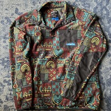 Kavu Jackets Men’s Small Pullover Snap Fleece Zip Pockets Multicolor