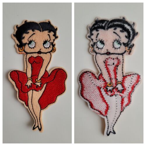 11cm Betty Boop Red Dress Marilyn Monroe Embroidered Iron-On Patch - Richmond/ P - Picture 1 of 3
