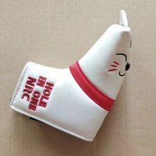 1x Cute Animal Design Blade Putter Headcover Magnetic Lucky Cat Head Cover 