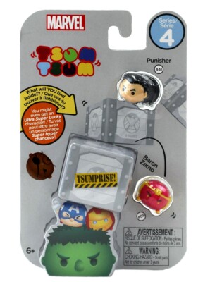 Tsum Tsum Marvel Mystery 3-Pack Punisher and Baron Zemo Sealed Series 4 New