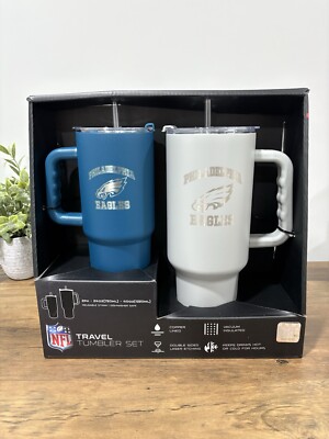 NEW - NFL Philadelphia Eagles Travel Tumbler 2 pk  24/40oz