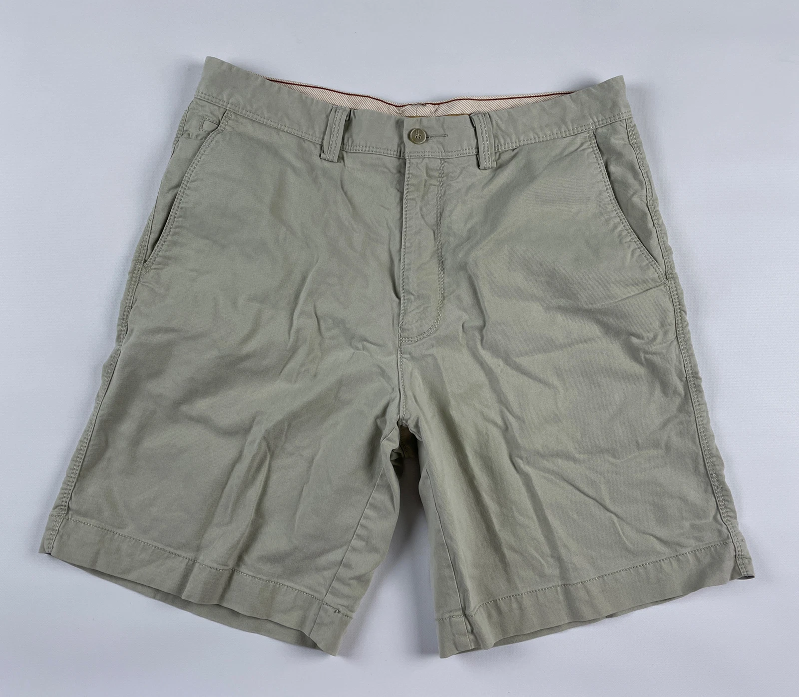 Tommy Bahama Chino Shorts Mens 32 Beige 100% Flat Front Pockets