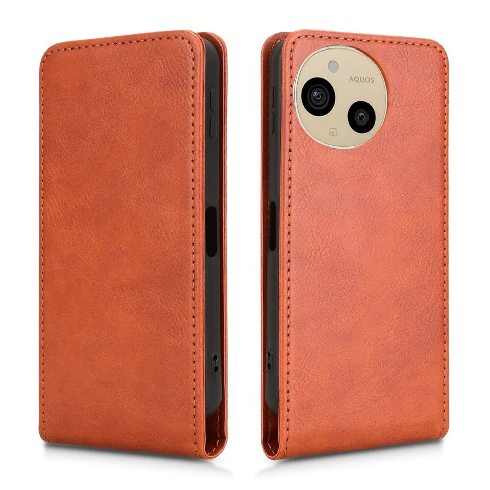Vertical UP Down Leather card slots Case For Sharp Aquos sense9 Plus / sense9 - Image 2 of 4