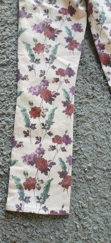 Paige Skyline Jeans straight trousers Floral Print L 27 Ankle Summer Straight - Picture 6 of 8
