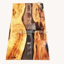 Acacia Wooden Epoxy Resin Dining Table, Epoxy Wooden Table, Handmade Furnitures