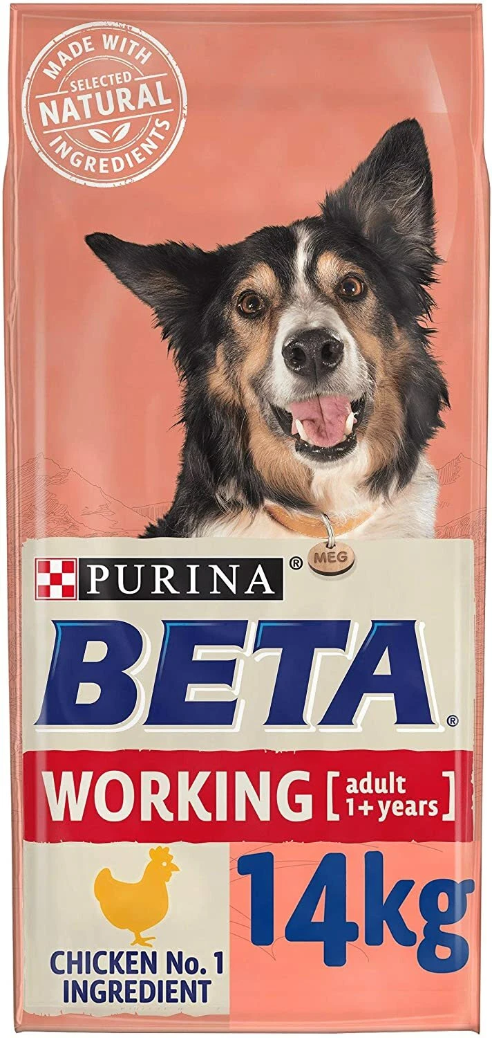 Beta Adult 1+ Working Dog Dry Dog Food Rich In Chicken 14kg