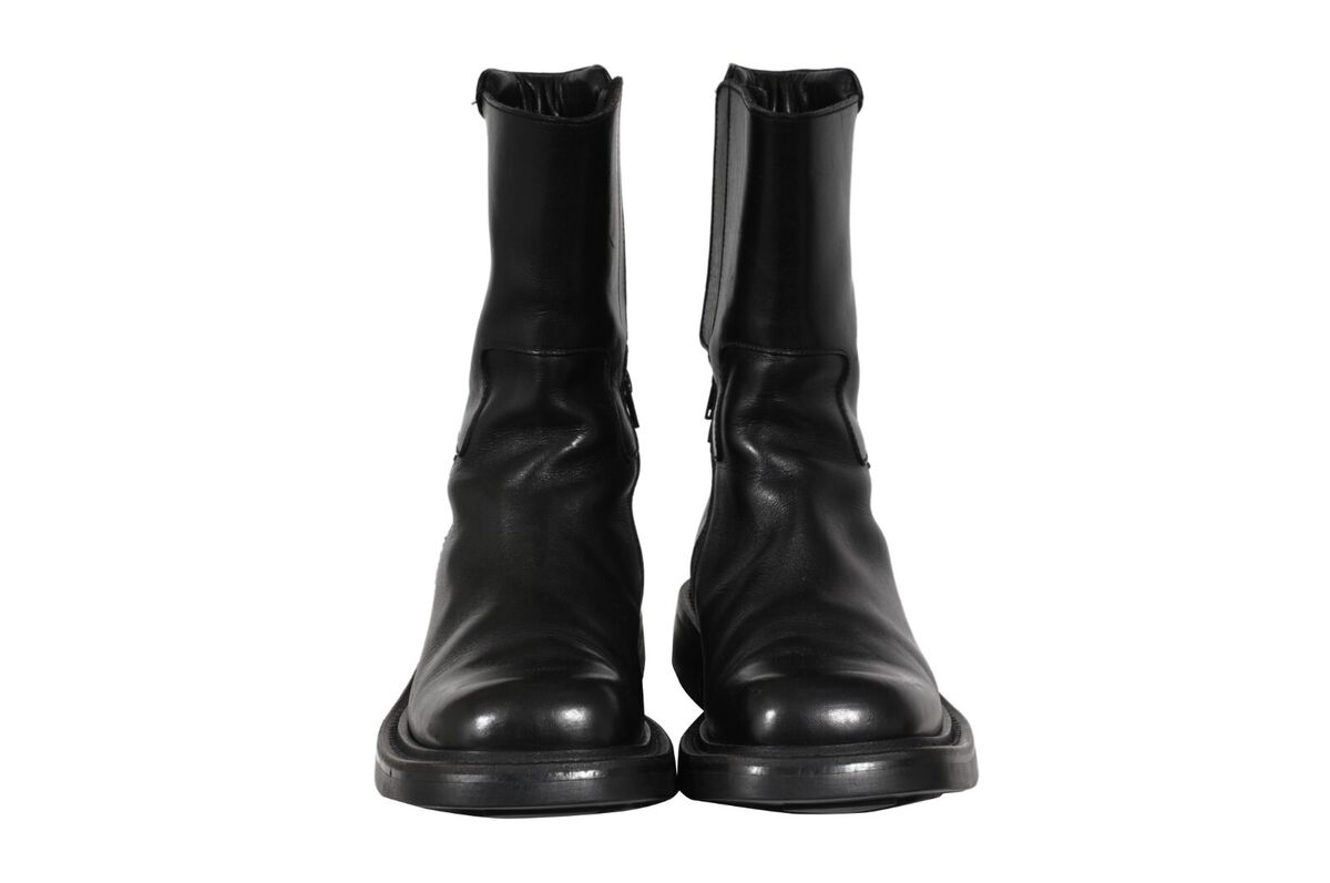 Prada Aw99 Vintage Square Toe Boots US 8 UK 7 Black Leather Prada Aw99 Vintage Square Toe Boots US 8 UK 7 Black Leather