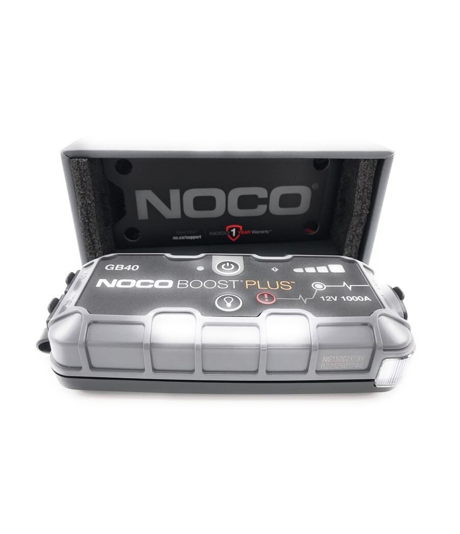 Booster de démarrage 12V 1000A NOCO compact et anti-étincelles pour moto et auto
