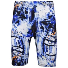 Kids Girls Blue Tie Dye Printed Summer Fashion Stretchy Knee Length Shorts 7-1