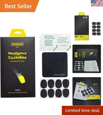 Comfortable Mouthpiece Cushions for Saxophones & Clarinets - 8pcs Black Rubber