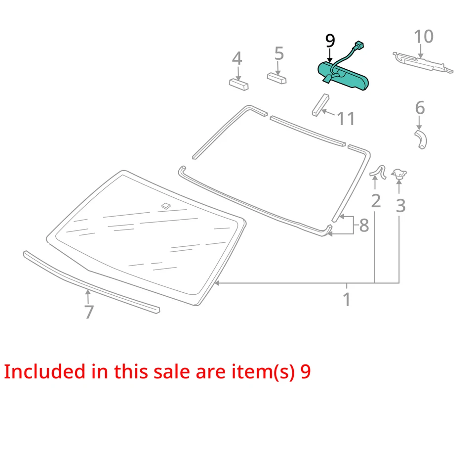 Espejo retrovisor con brújula compatible con 06-12 RIDGELINE 848474 Foto 3 de 4