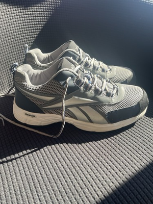 #ad Reebok Steel Toe Work Sneakers Size 11 W Gray Black and White $35.00