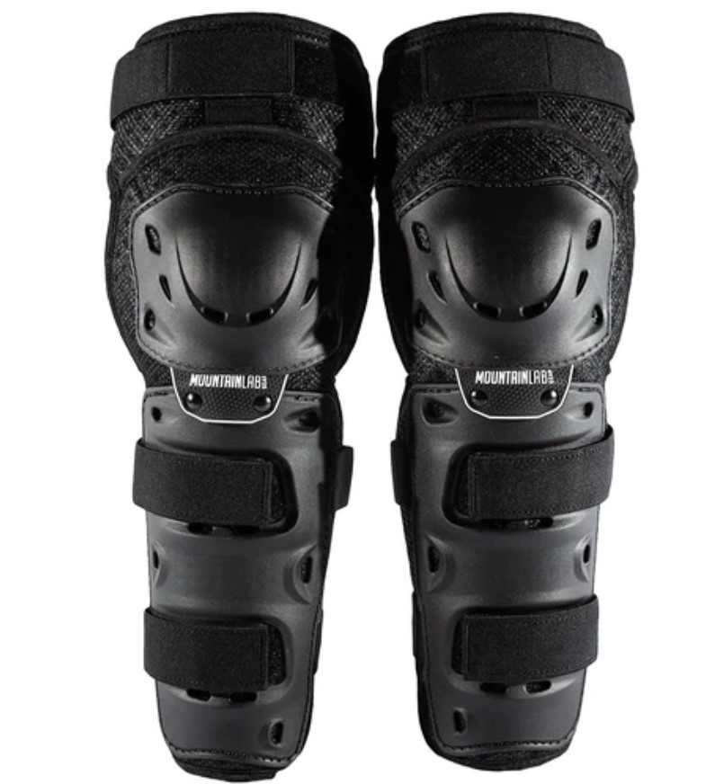 New 2026 Mountain Lab Snowmobile or Snow Biking Knee Pads / Shin Guards, Black