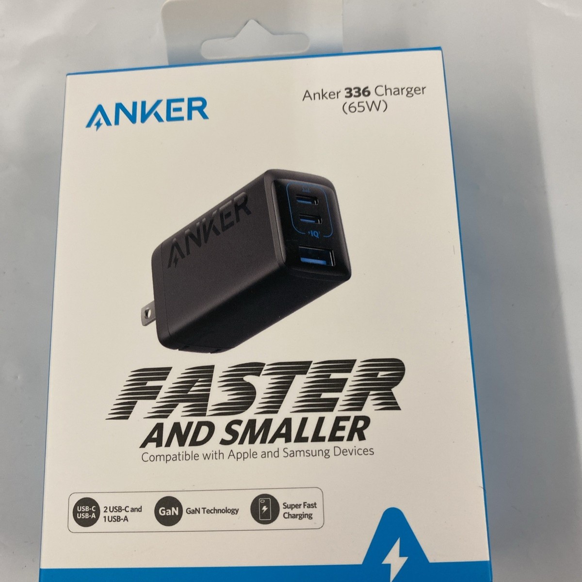 Anker PowerPort III 3-Port 65W Pod (USB PD 充電器 USB-A & USB-C 3
