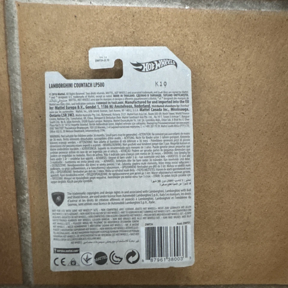 Hot Wheels коллекция Lamborghini «Lamborghini Countach» 1/8 комбинированная почта РЕДКАЯ - Изображение 4 из 4