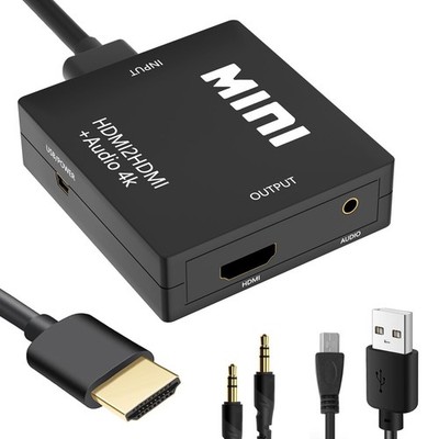 HDMI Audio Extractor Splitter,HDMI to 3.5mm Audio Adapter, 4K*2K@30HZ, 3D, 10...
