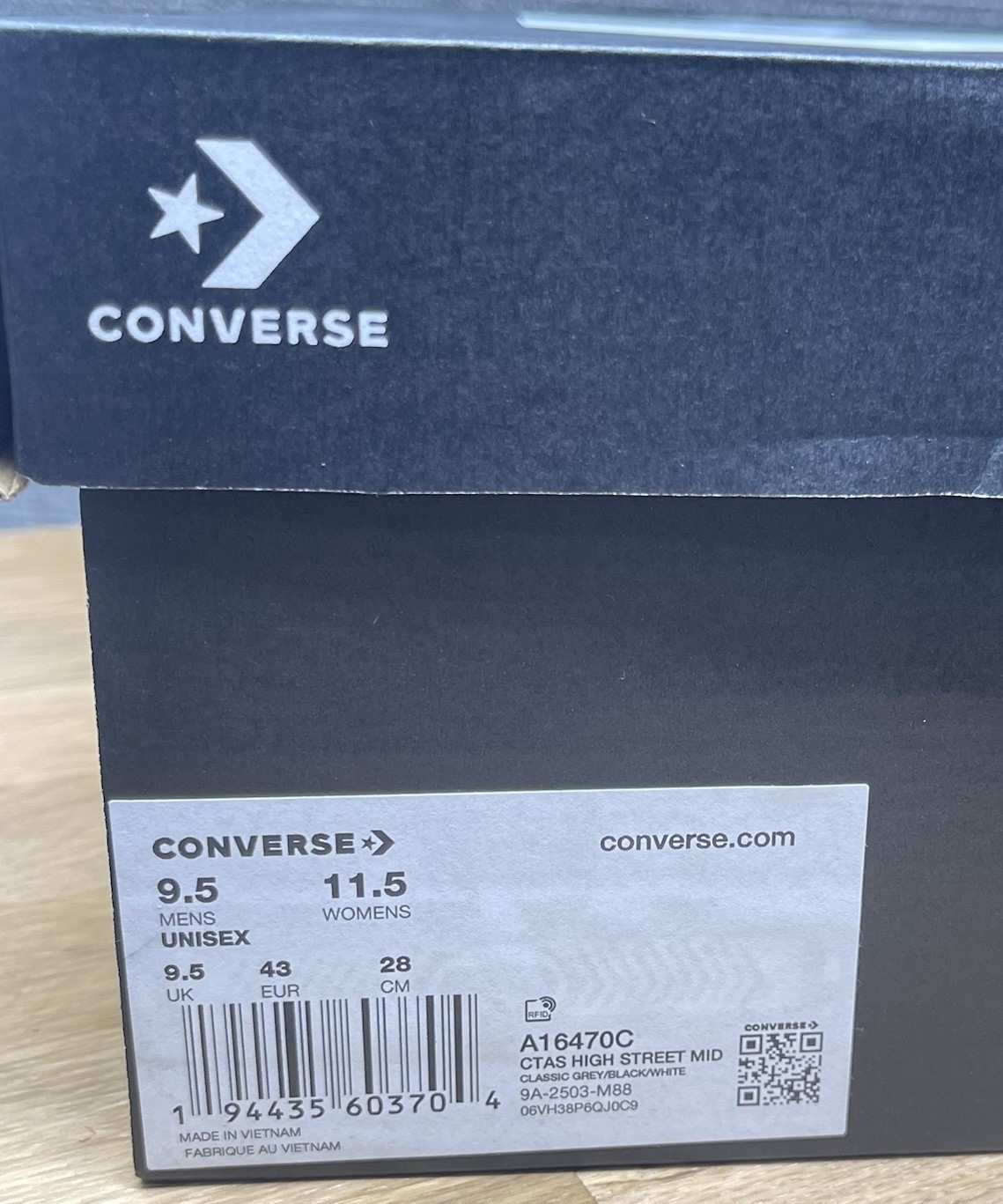 Converse Chuck Taylor All Star High Street Mid Shoe Men 9.5 Black A16470C NEW thumbnail 4
