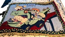 1998 The Northwest Company Rugrats Movie Woven Throw Blanket 45"x60"