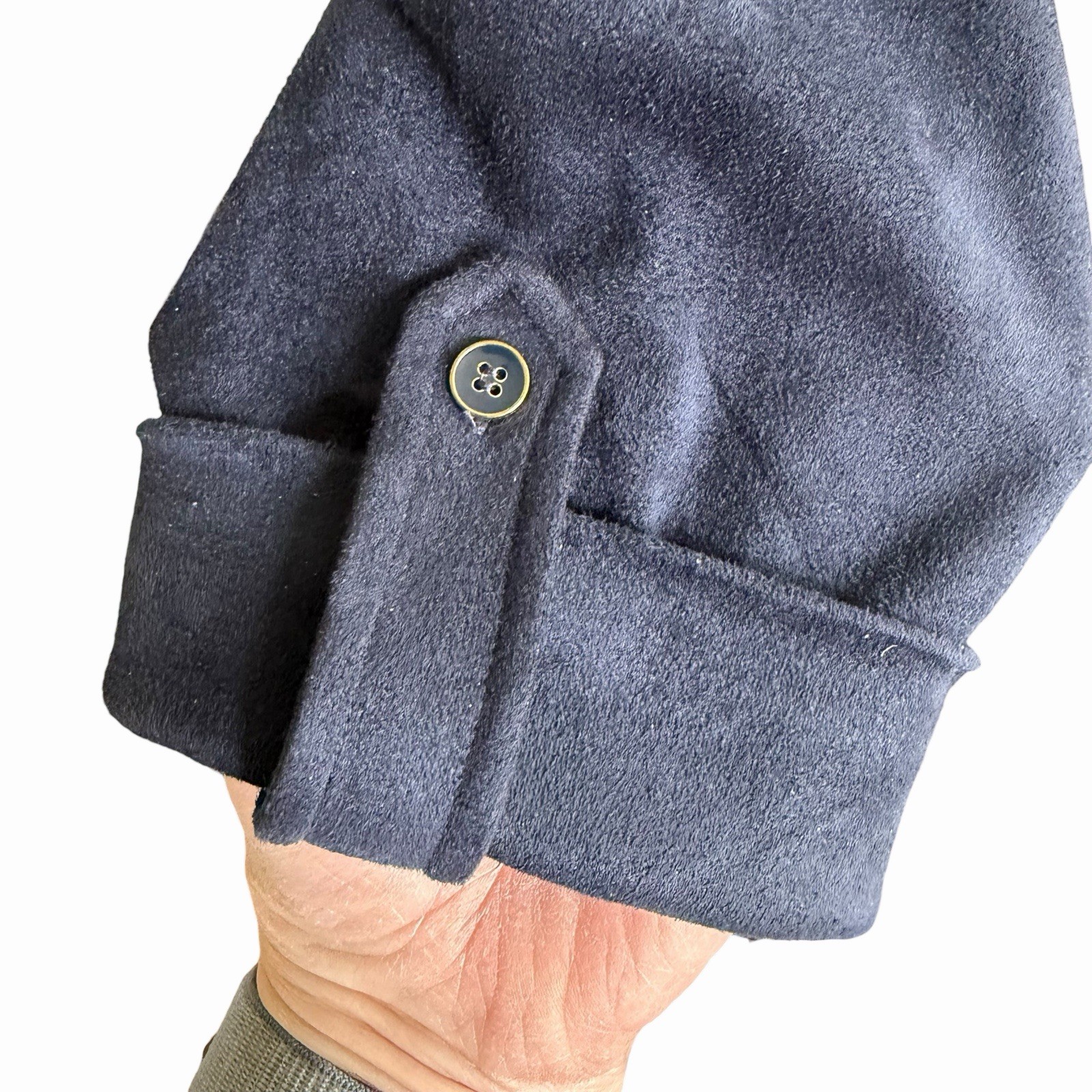 J McLaughlin Solid Navy Haarlem Belted Shirt Dres… - image 2