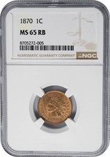 1870 Indian Head Cent 1c MS65RB NGC 950949-13
