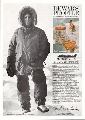 Dewar's Profile 1980 Vintage Print Ad Scotch Whisky North Pole Jack Wheeler