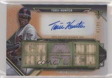 2021 Topps Triple Threads Relics Amber 6/18 Torii Hunter #TTAR-THU1 Auto 7xr