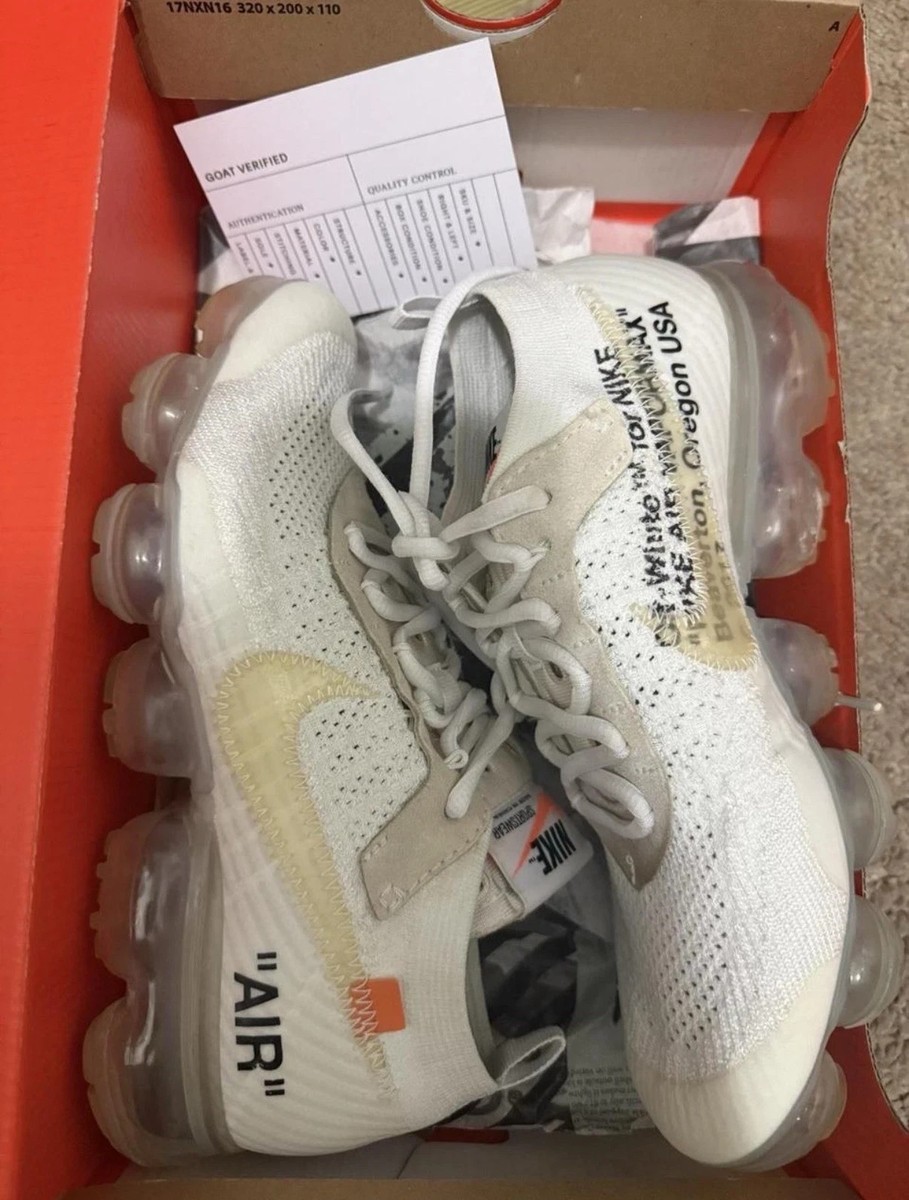 OFF WHITE VAPORMAX NIKE SIZE 7M AUTHENTIC Damaged Box 886691926948
