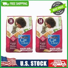 2 BAG Purina Cat Chow Healthy Aging 7+ Senior Dry Cat Food, Chicken, 14 lb. Bag 2.55 per pound
