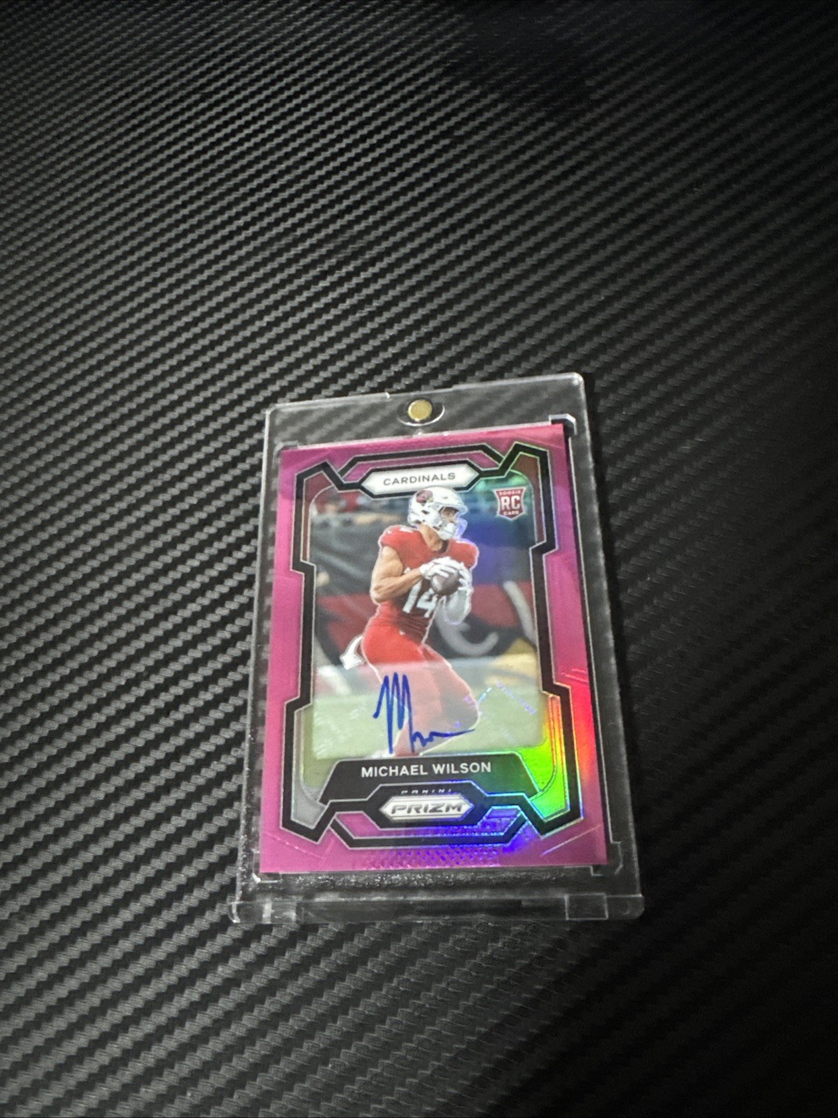 2023 Panini Prizm Rookies Michael Wilson #303 Pink Prizm Autographs (AU, RC)