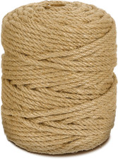 6mm 328 Feet Jute Rope, Natural Thick Jute Twine String, 4 Ply Heavy Duty and...