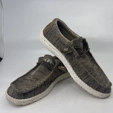 Hey Dude Mens Size 8 Wally Sox Brown Classic Slip On Casual Shoes