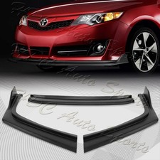 For 2012-2014 Toyota Camry Se Matt Black Front Bumper Lip Spoiler Splitter 3pcs