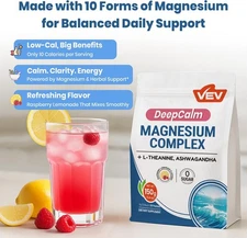 VEV DRRPCLAM MAGNESIUM DRINK POWDER SUPPLEMENT WITH ASHWAGANDHA & VITAMIN D