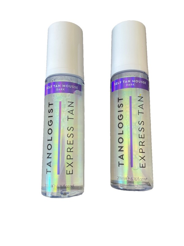 (2) TANOLOGIST Self Tan Mousse - 6.76 fl oz, DARK Express Tan NEW