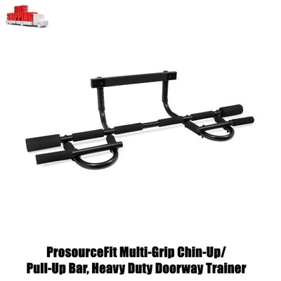 ProsourceFit Multi-Grip Chin-Up/Pull-Up Bar, Heavy Duty Doorway Trainer
