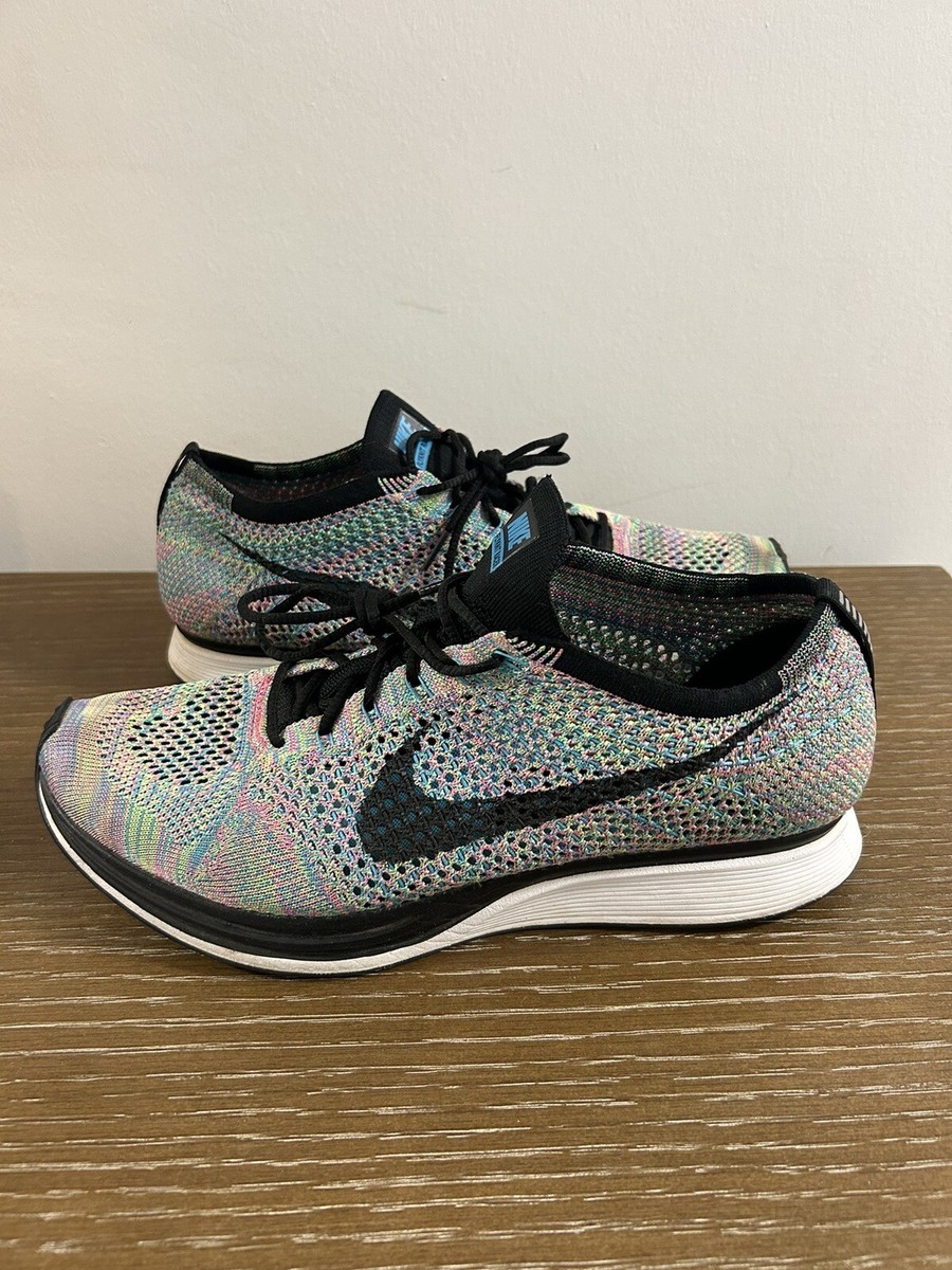 Nike Flyknit Racer multi-color 2015 Mens Sz 10.5 Running Sneakers 