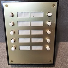 Klingeltaster VEB RFT 8762.10 Klingel Haus Klingelknopf Klingelplatte 10 Tasten