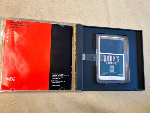 Bonk’s Adventure NEC (Turbo Grafx Graphics 16 HuCard) Game+Case+Manual