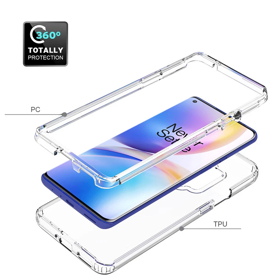 For OnePlus 8 Pro 5G Full-Body Rugged Ultra Transparency Hybrid Protective Case - Image 4 of 4
