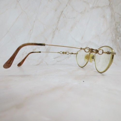 Brillengestell Damen Rot Gold Metall Vollrand Oval Form 52-19 - Bild 5 von 7