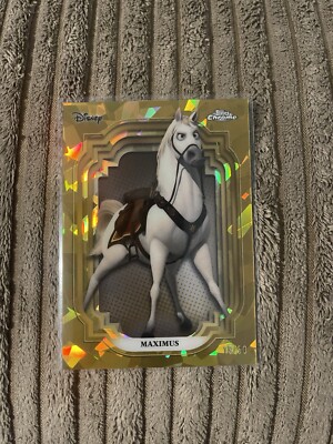 Topps Disney Chrome Comics Sapphire Maximus Tangled Gold Refractor Numbered /50