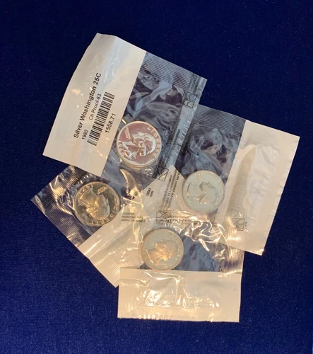 U.S. 1960, 1973-S, 1974-S, & 1989-S PROOF WASHINGTON SILVER QUARTERS LOT OF (4)