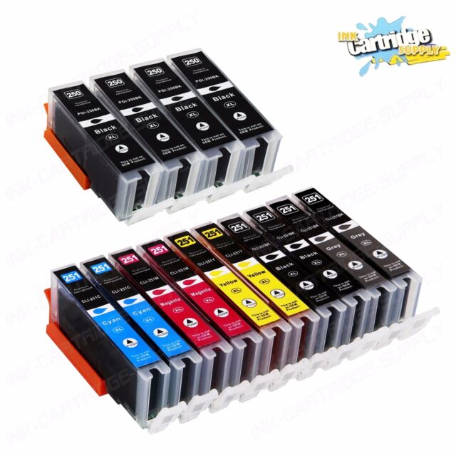 14Pk PGI-250XL CLI-251XL For Canon Pixma iP8720 MG6320 MG7120 MG7520 W