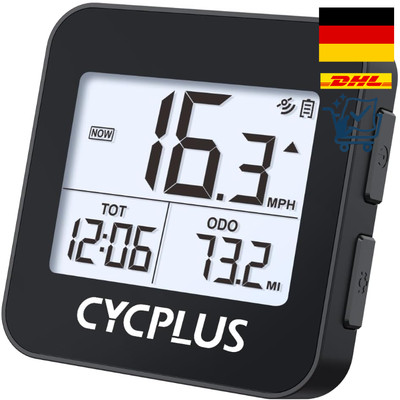 CYCPLUS GPS Fahrradcomputer, Drahtlos, IPX6, Kilometerzähler, G1