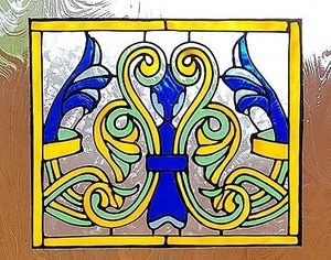 Victorian Style Window Cling Stained Glass Effect Door Glass