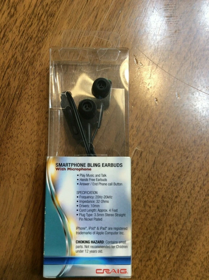 Craig Smartphone Bling Earbuds With Microphone Hands Free Green Studded New - Image 2 of 2