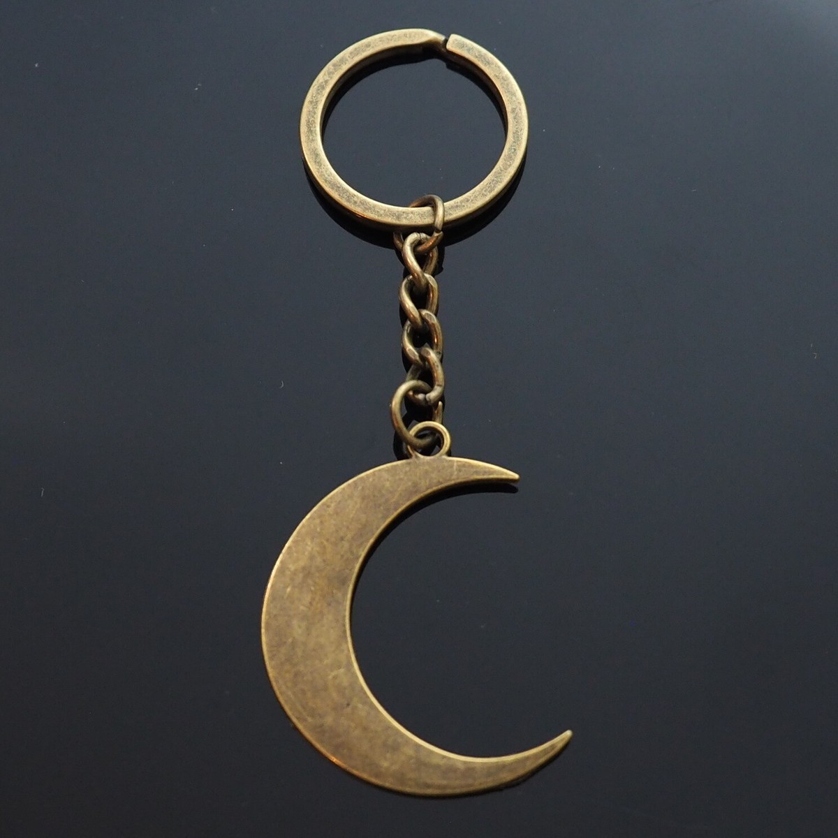 Vintage Crescent Moon Bronze Pendant Keychain Gift Key Chain | eBay