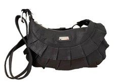Suzy Smith  Vintage Designer Small/med Black Leather Shoulder/crossbody Bag