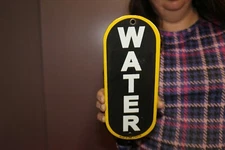 Rare Sunoco WATER Gas Station Porcelain Metal Sign